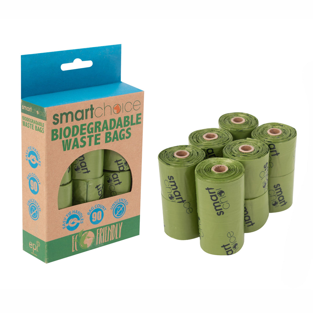 Smart Choice Biodegradable Tie Handle Poop Bags 90PK