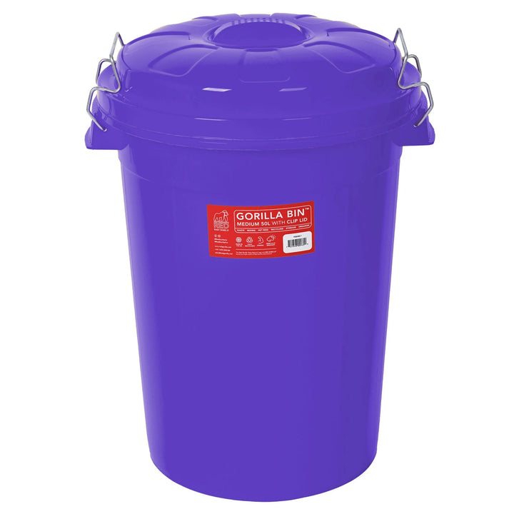 Red Gorilla Bin with Clip Lid - 50L