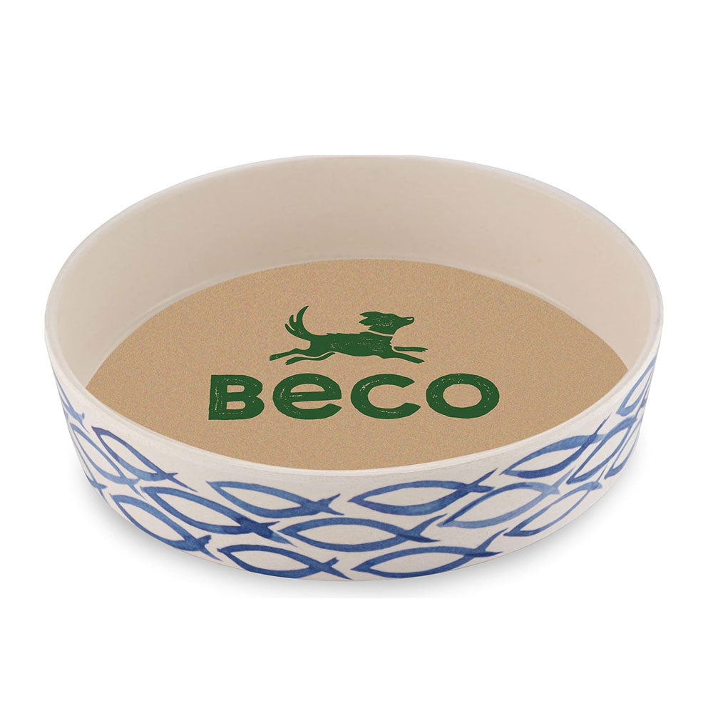 The Beco Printed Bamboo Cat Bowl in Multi-Coloured#Multi-Coloured