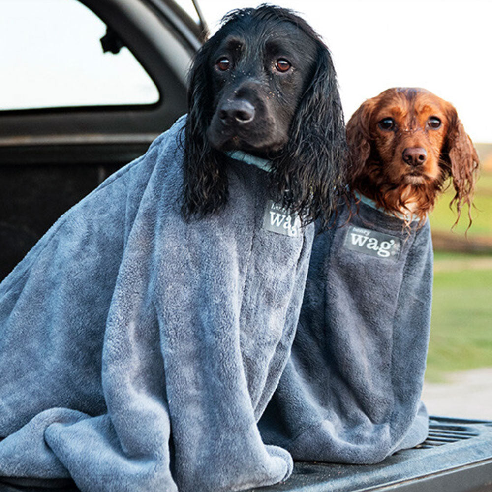 The Henry Wag Dog Drying Bag in Grey#Grey