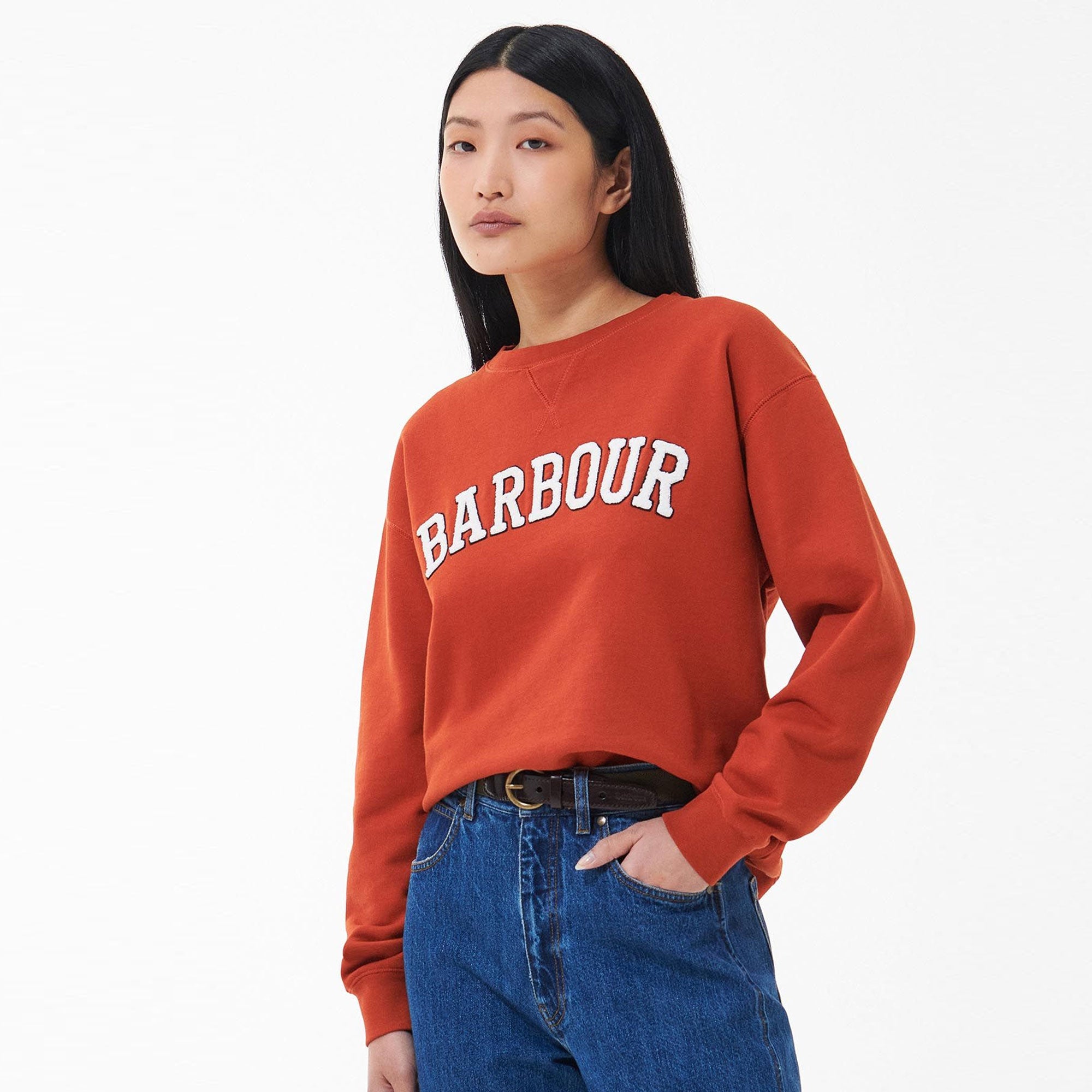 Barbour jeans cheap womens red