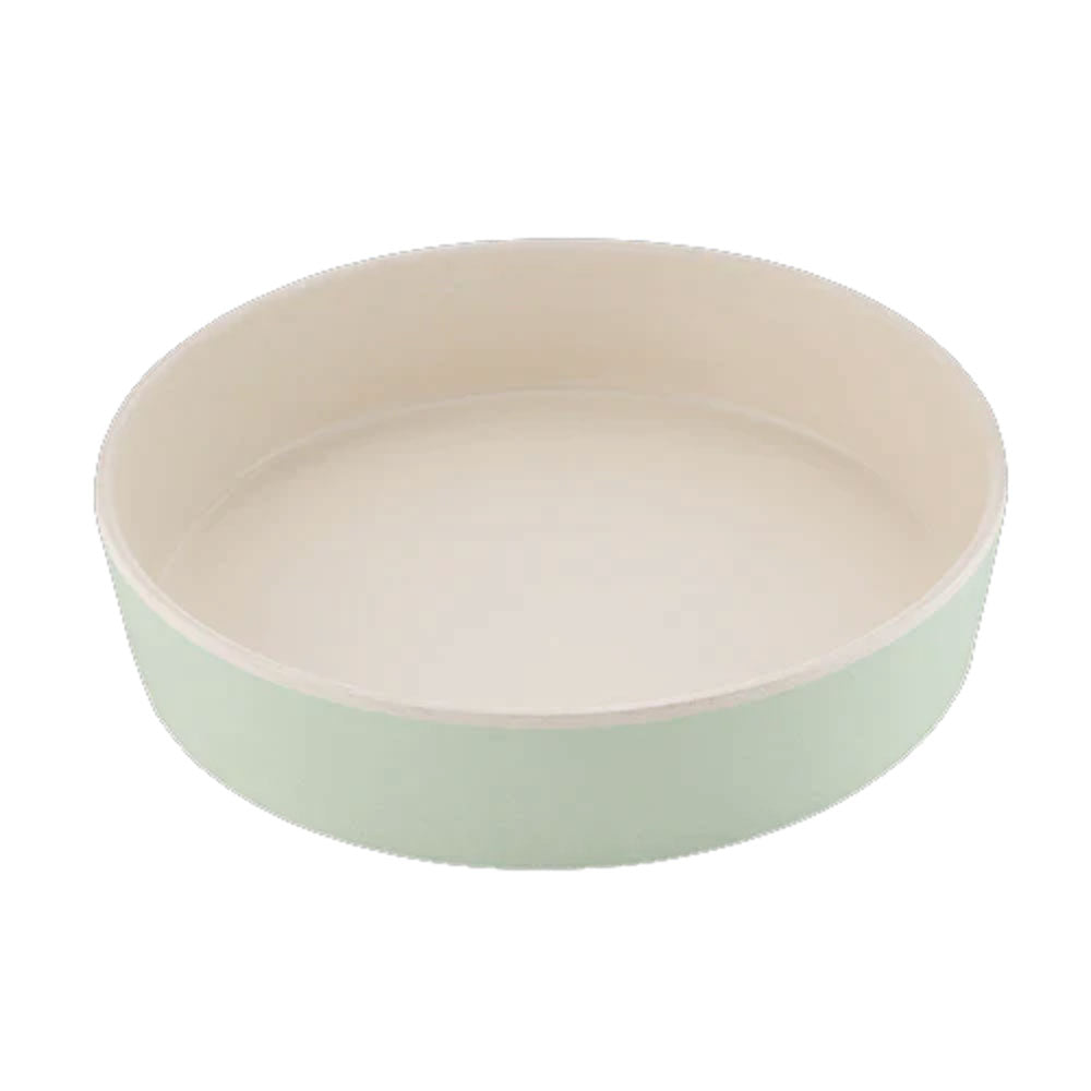 The Beco Printed Bamboo Cat Bowl in Light Green#Light Green