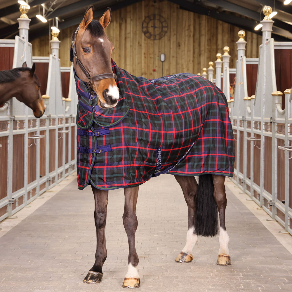 The Shires Tempest Plus 100g Combo Stable Rug in Green Print#Green Print