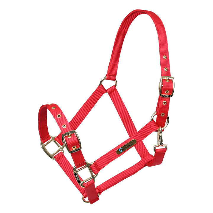 Shires ARMA Adjustable Headcollar#Red