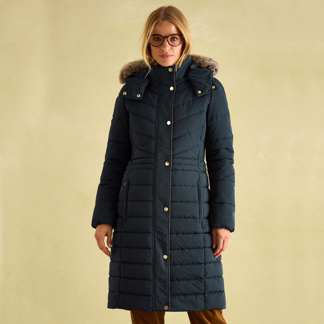 Joules Ladies Cherington Long Padded Coat