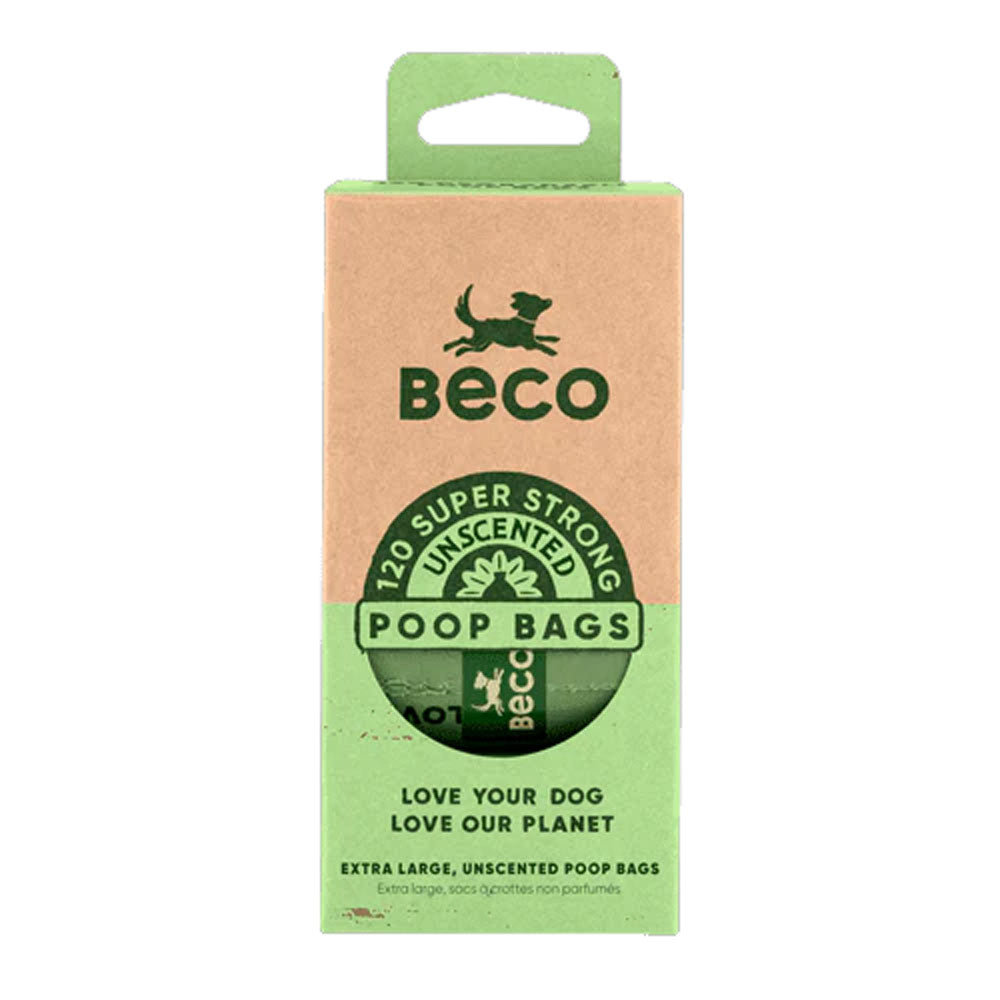 The Beco Large Poop Bags - Unscented (x120) Multi (8x15) in Green#Green