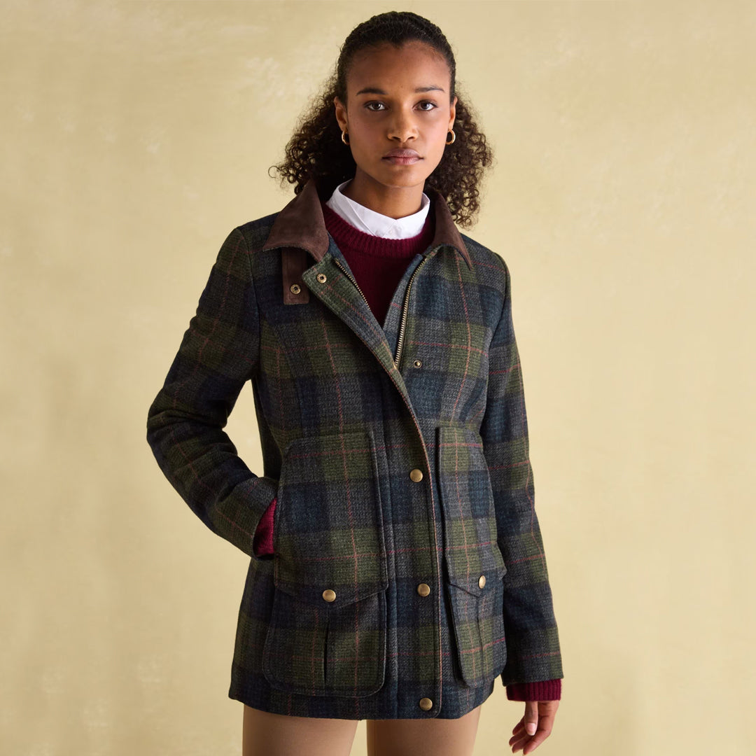 Joules Ladies Fieldcoat Forest Tweed Jacket