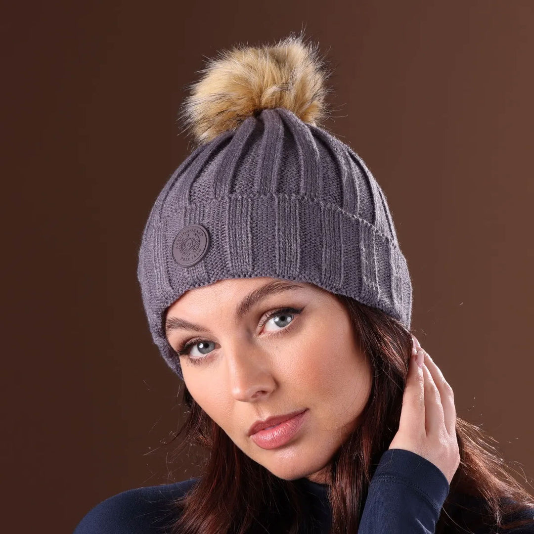 The Aubrion Team Bobble Hat in Grey#Grey