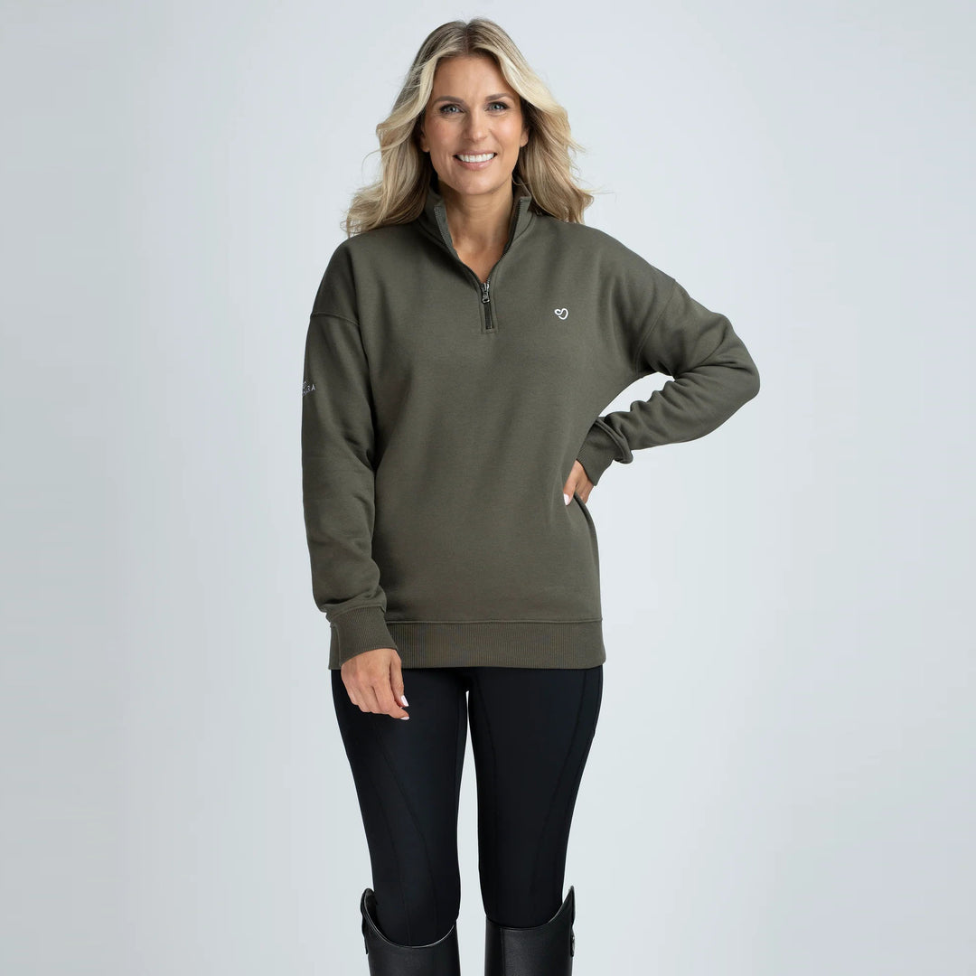 Mochara Ladies Half Zip Sweatshirt