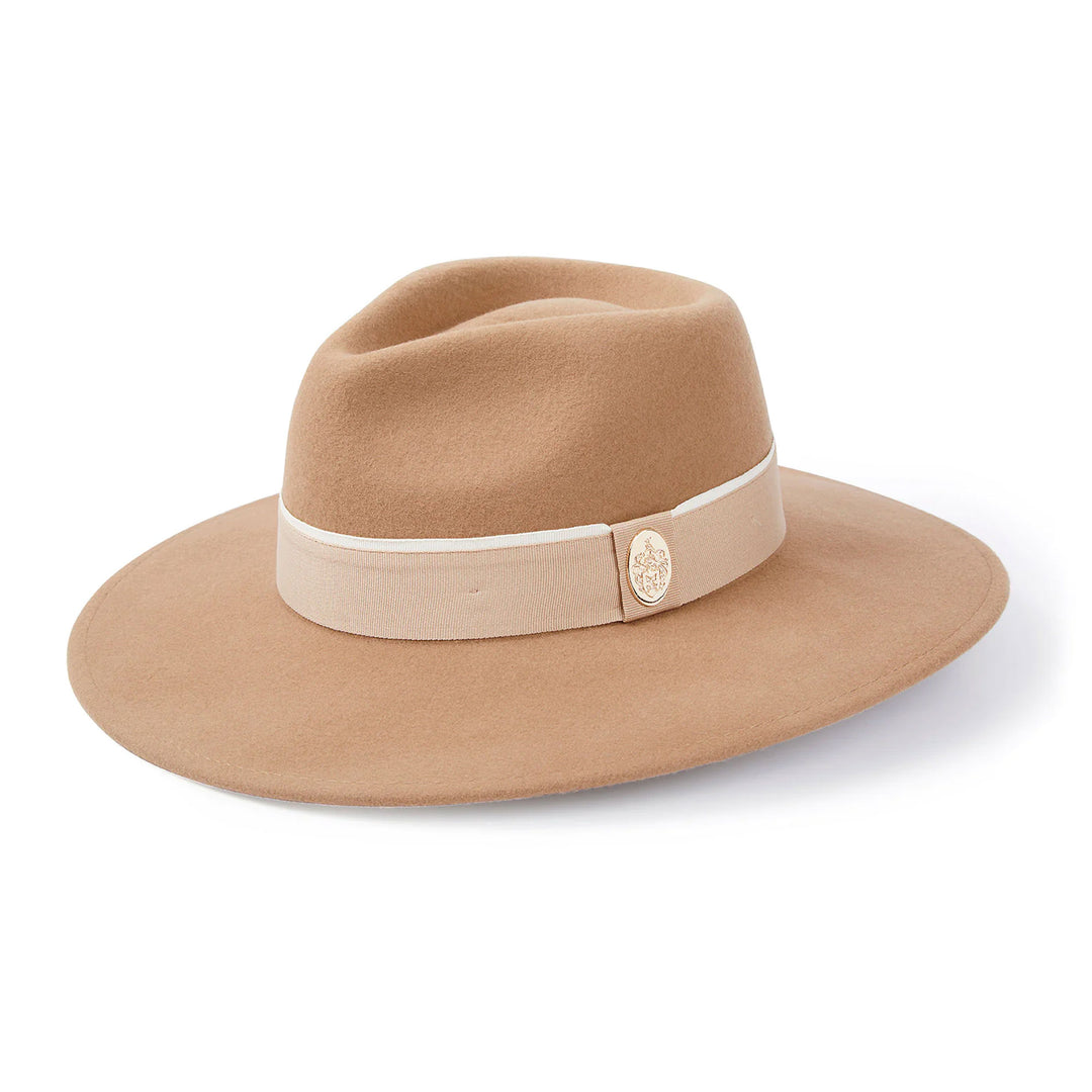 Hicks Brown Oxley Fedora Camel Ribbon - Main Image