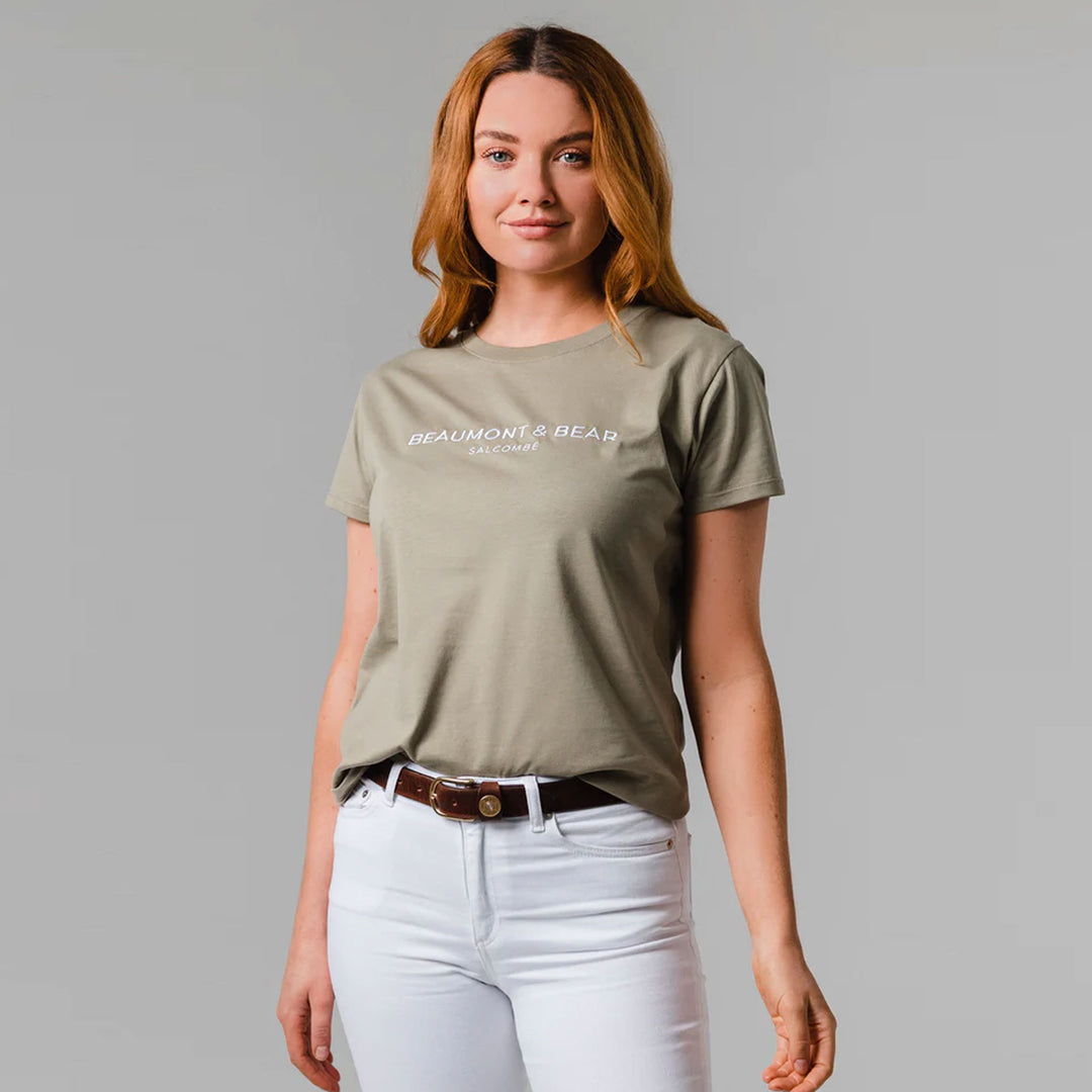 The Beaumont & Bear Ladies Bolberry T-Shirt in Olive#Olive