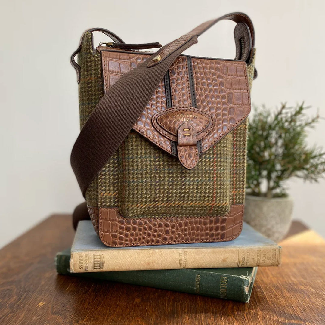 Barkworth Reeve Hackthorn Tweed Leather Cross Body Bag