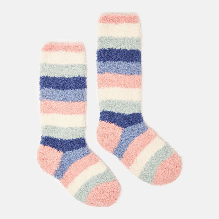 Joules Girls Fluffy Multi Stripe Socks