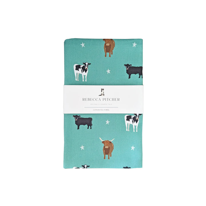 Rebecca Pitcher Tea Towel Cows