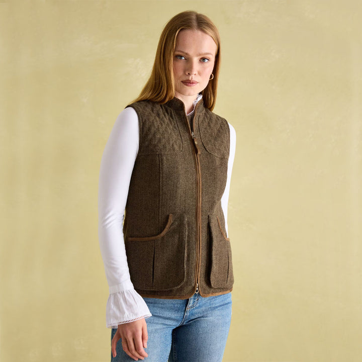 Joules Ladies Cawthorne Herringbone Gilet