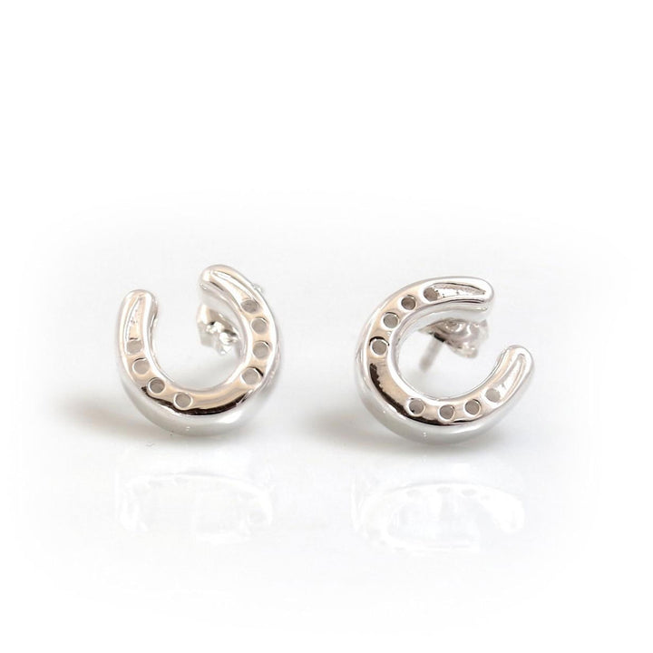 Hiho Silver Sterling Silver Horseshoe Stud Earrings