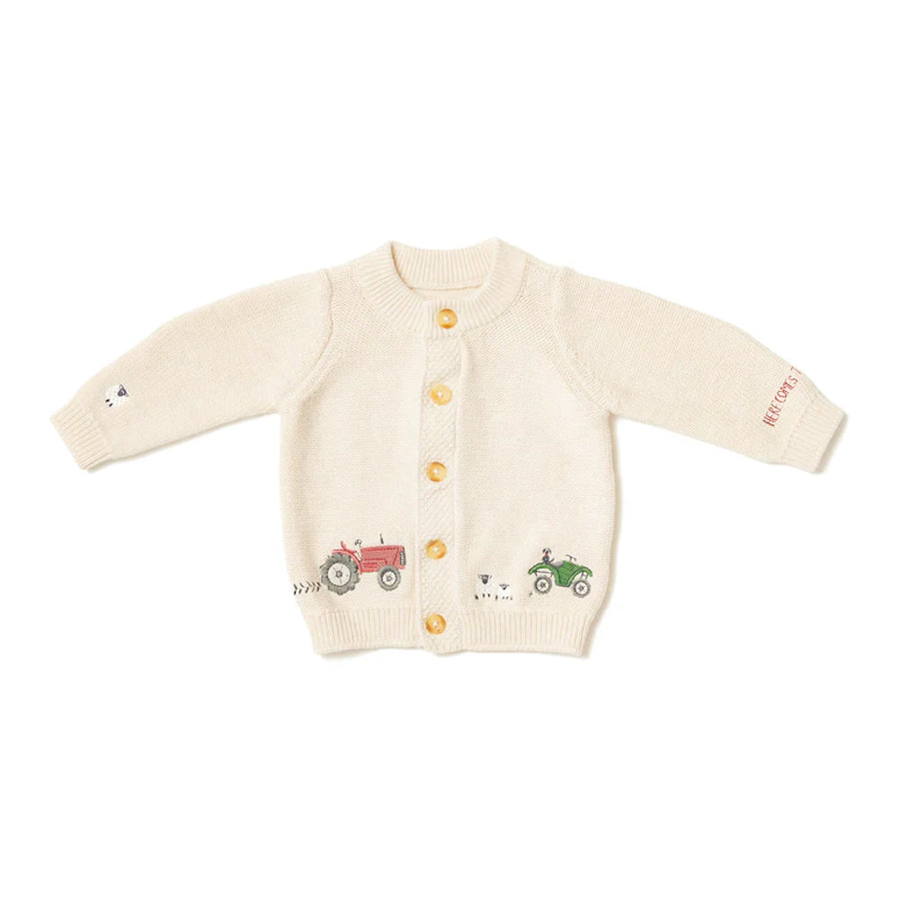 Eleanor Charles Childs The Organic Cotton Embroidered Cardigan