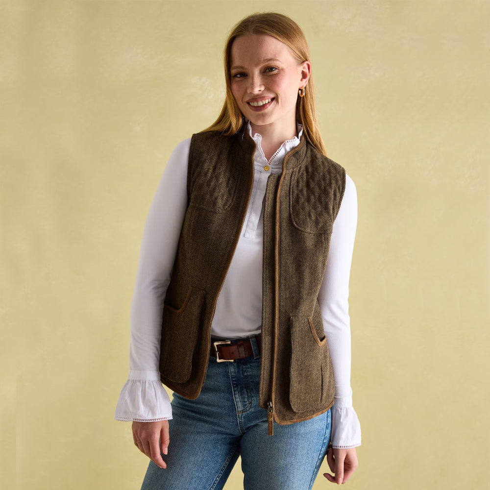 Joules Ladies Cawthorne Herringbone Gilet