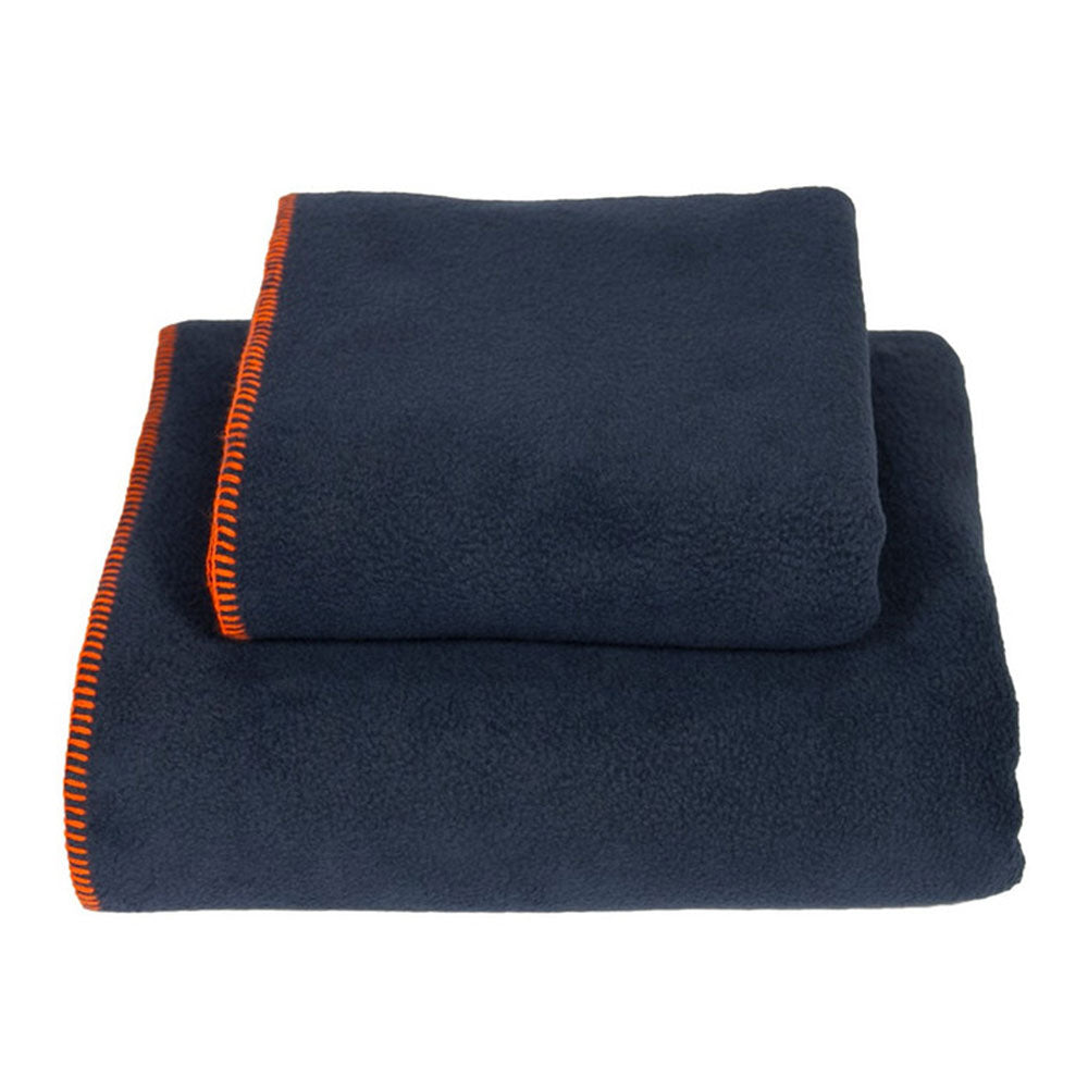 The Earthbound Stitched Fleece Pet Blanket in Navy#Navy