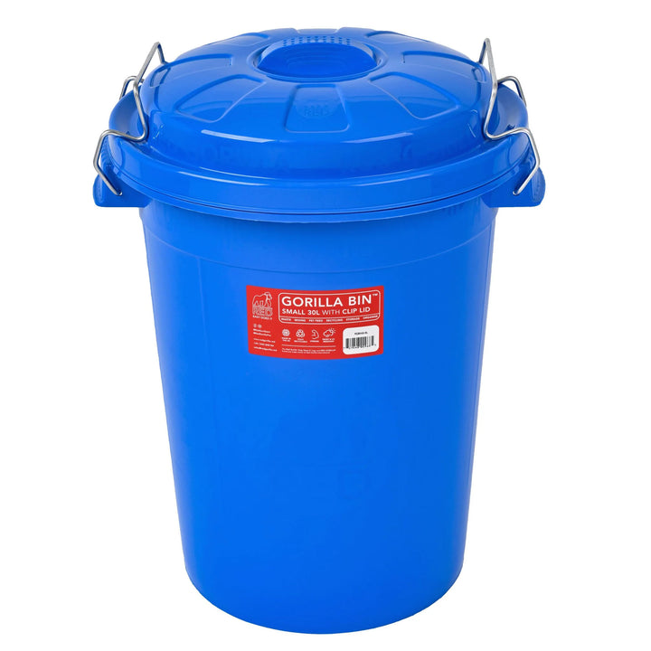 Red Gorilla Bin with Clip Lid - 30l