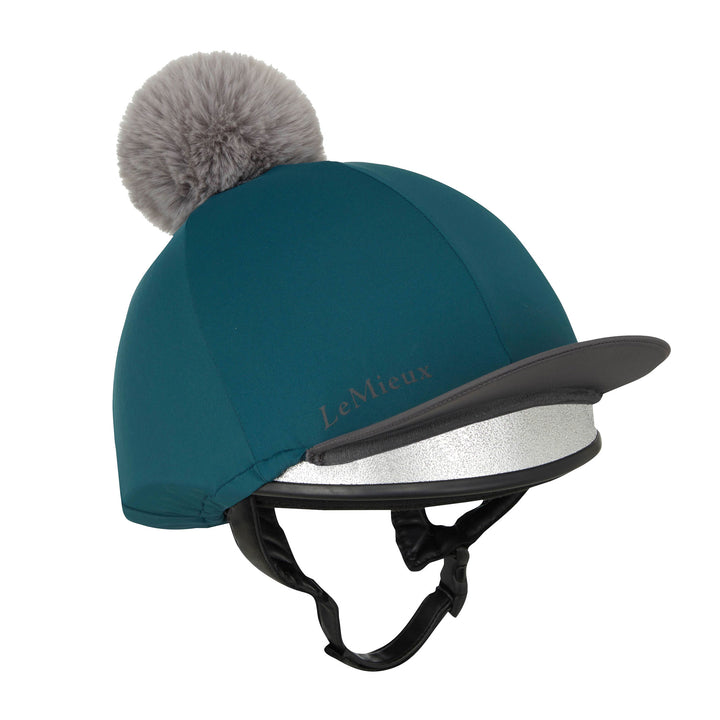 The LeMieux Pom Pom Hat Silk in Spruce#Spruce