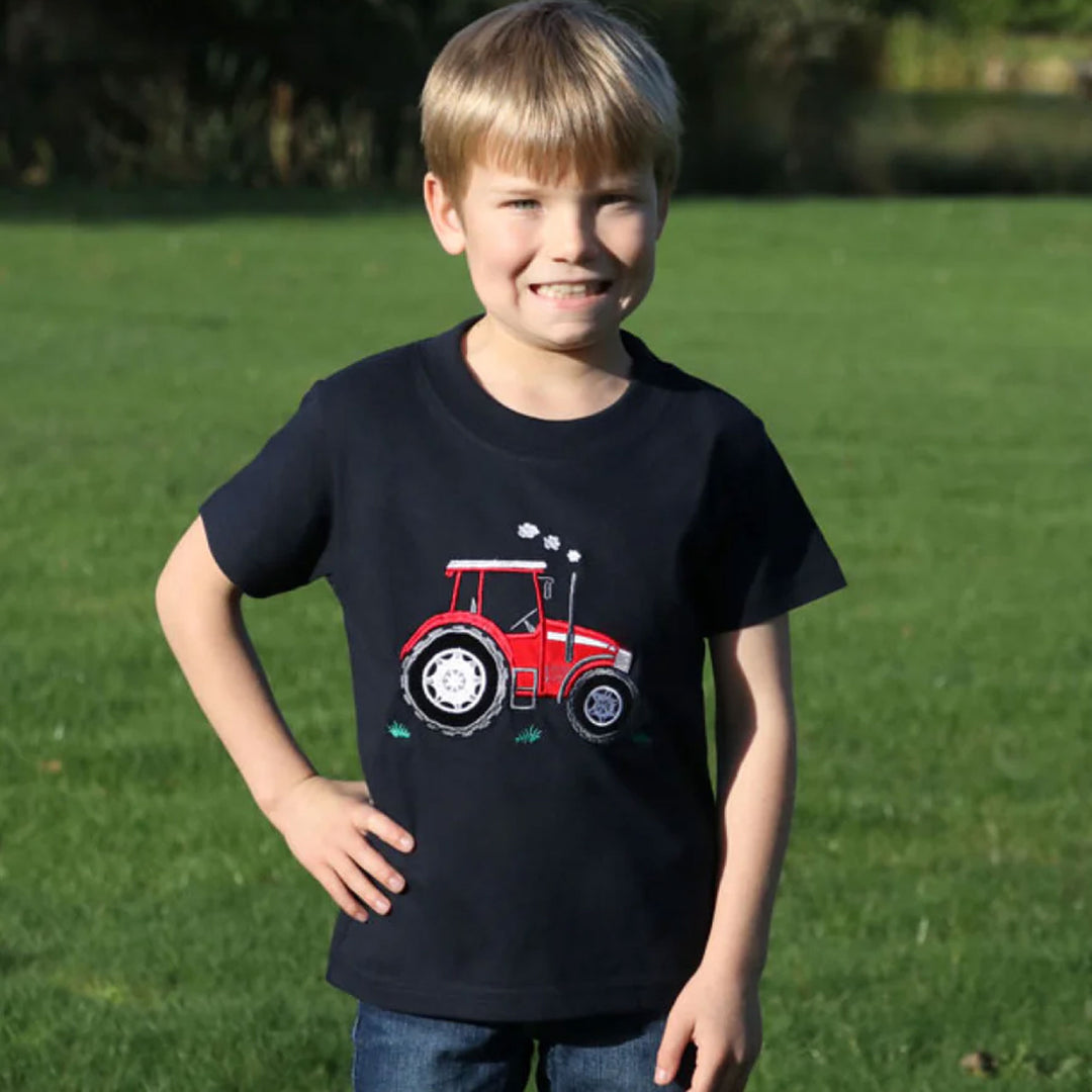 British Country Collection Childs Big Red Tractor T-Shirt