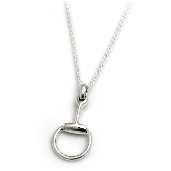 Hiho Silver Sterling Silver Snaffle Pendant on Fine Trace Chain