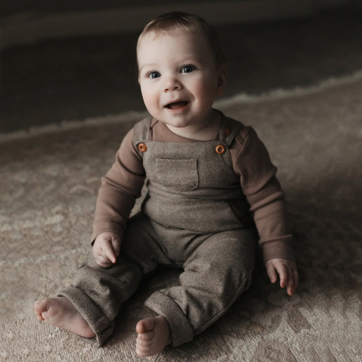 The Little Stamford Herringbone Dungarees