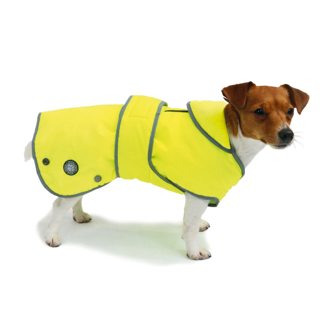 The Ancol Stormguard Hi Vis Dog Coat in Yellow#Yellow