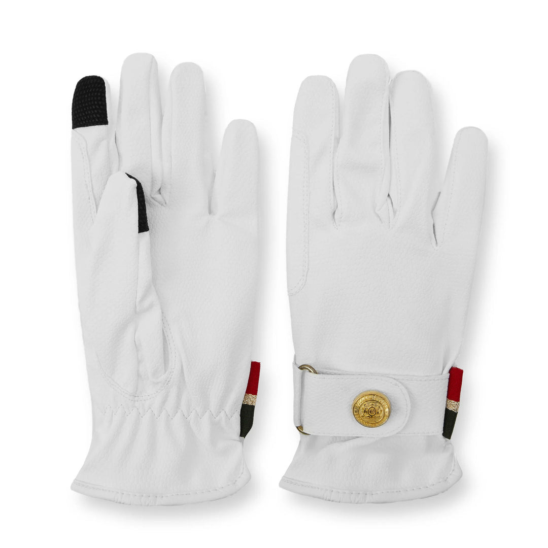 The Holland Cooper Ladies Riding Gloves in White#White