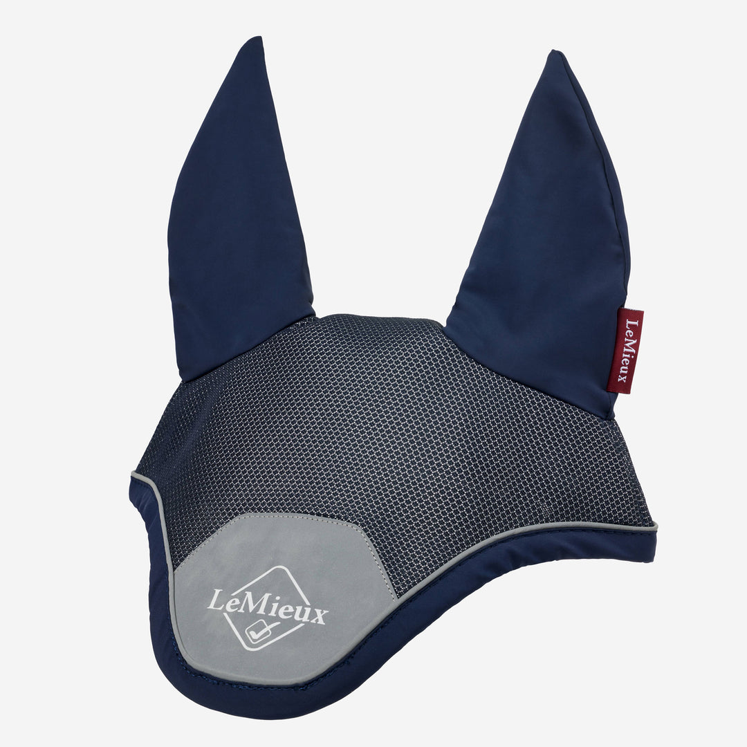 The LeMieux Reflective Fly Hood in Navy#Navy