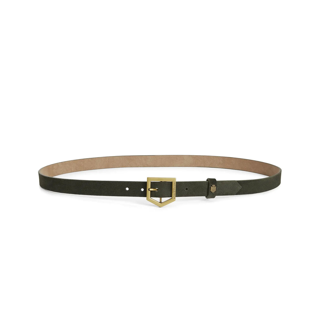 Fairfax & Favor Limited Edition Moss Green Suede Sennowe Belt