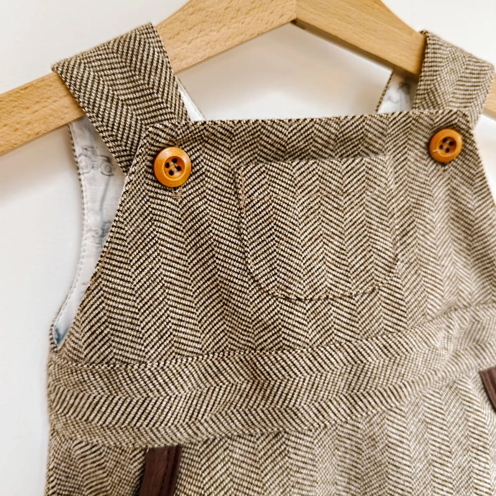 The Little Stamford Herringbone Dungarees