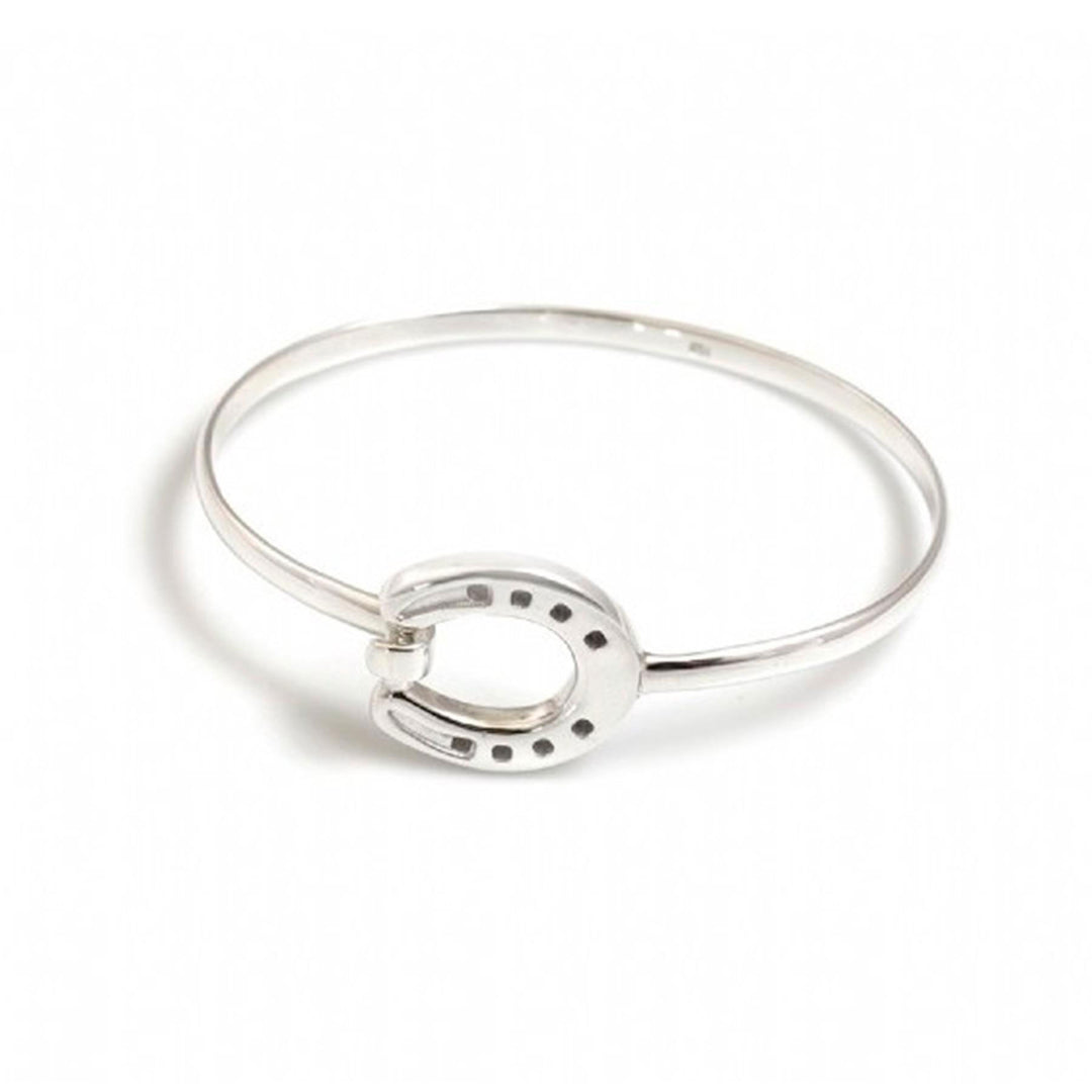 Hiho Silver Sterling Silver Horseshoe Bangle