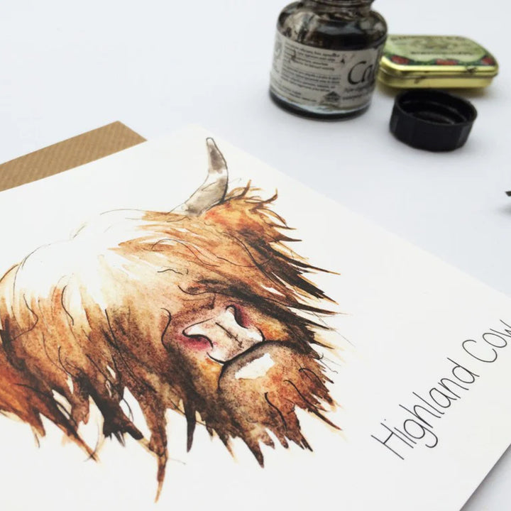 Clare Baird Highland Cow Card