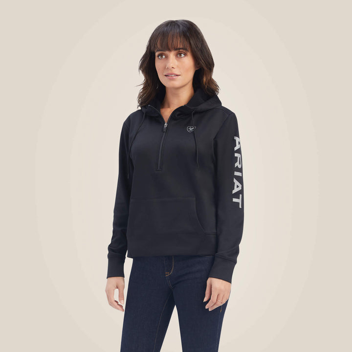 Ariat Ladies Tek Team Hoodie in Black#Black