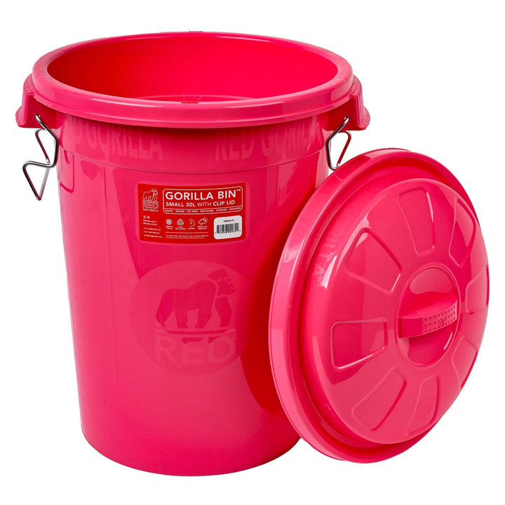 Red Gorilla Bin with Clip Lid - 30l