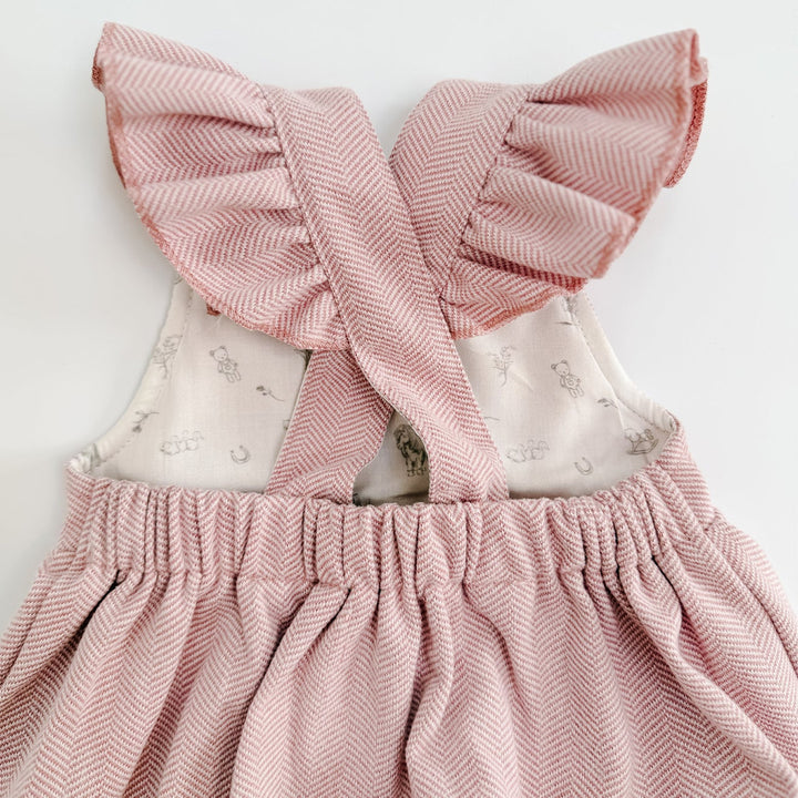 The Little Stamford Herringbone Pinafore Dress