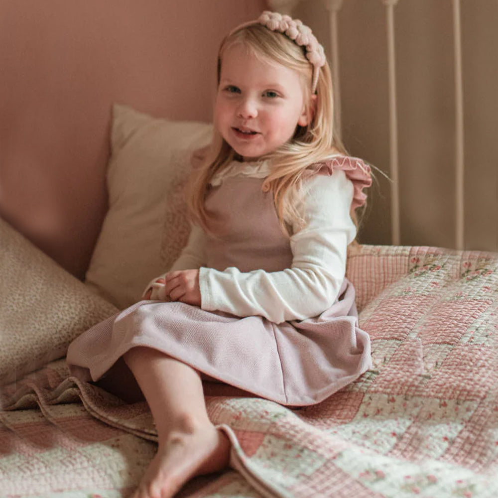 The Little Stamford Herringbone Pinafore Dress