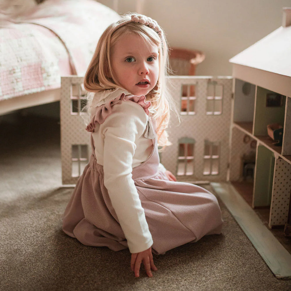 The Little Stamford Herringbone Pinafore Dress