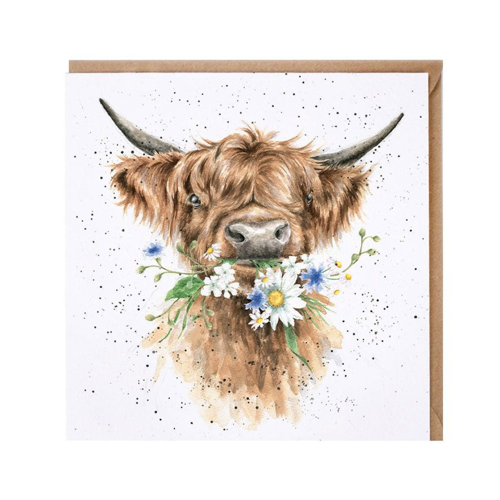 Wrendale Daisy Cow Greetings Card