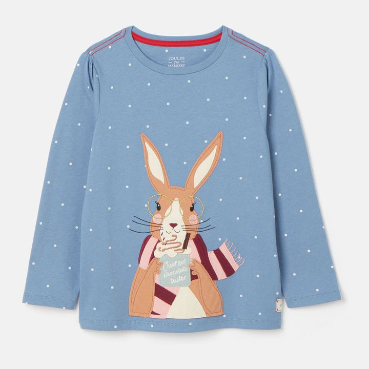 Joules Girls Ava Rabbit Artwork Top 