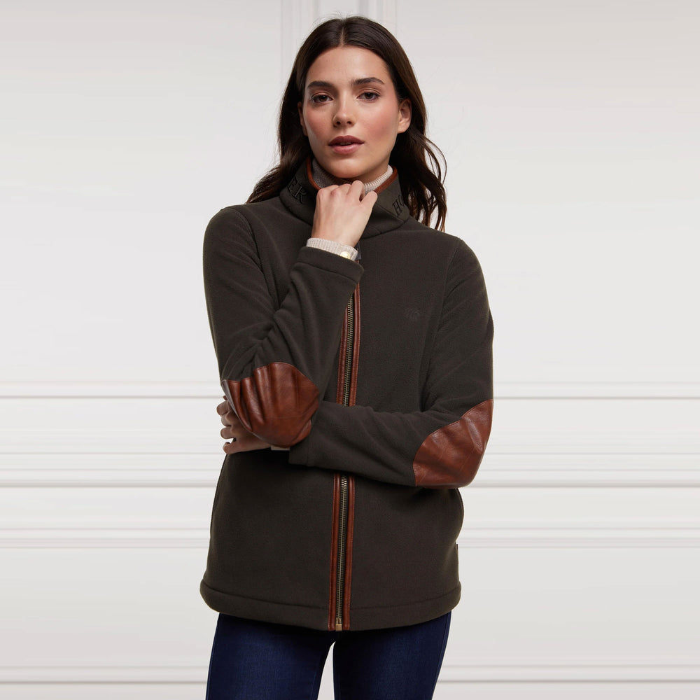 Holland Cooper Ladies Country Fleece Jacket Khaki#Khaki