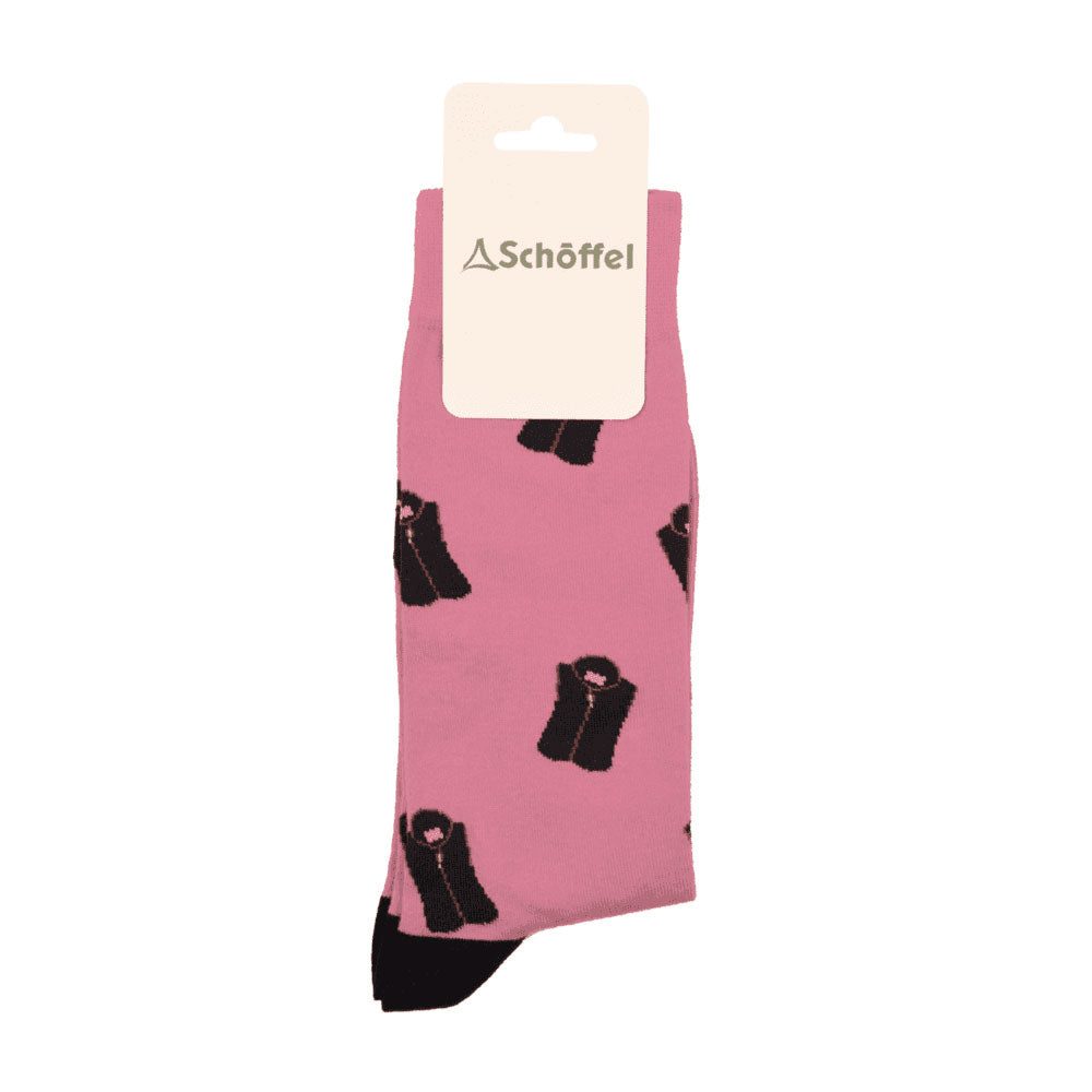 The Schoffel Ladies Single Cotton Socks in Pink#Pink