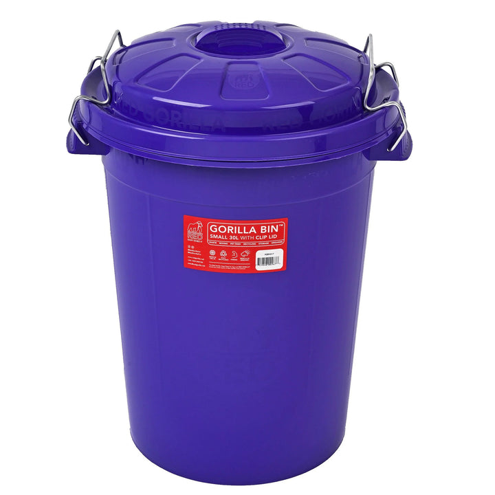 Red Gorilla Bin with Clip Lid - 30l