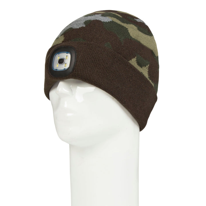 Platinum Junior Beck LED Camo Beanie