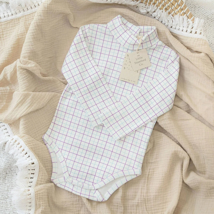 The Little Stamford Tattersall Roll Neck Body Suit