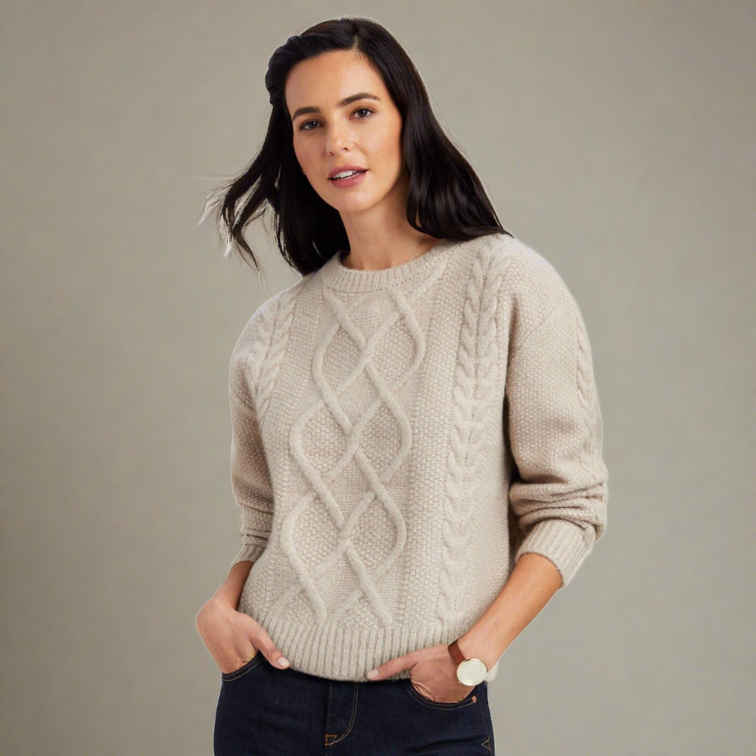Ariat Ladies Winter Quarter Cable Knit Sweater