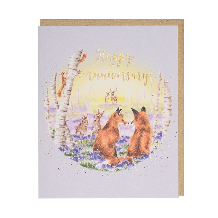 Wrendale Bluebell Woods Anniversary Card