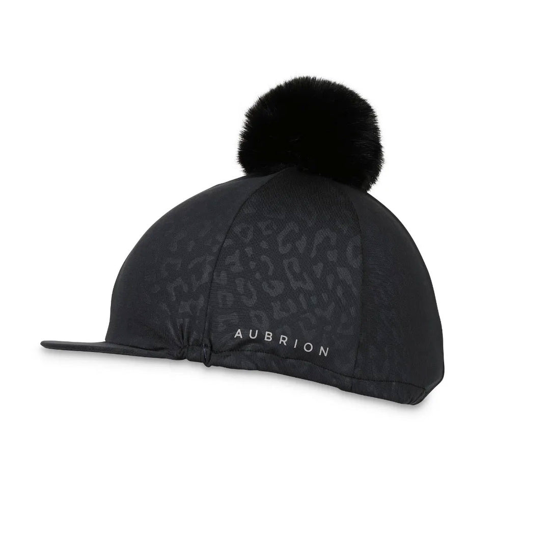 The Aubrion Leopard Print Hat Cover in Black#Black